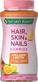 Nature's Bounty Hair Skin and Nails With Collagen and Biotin;  Gummies;  90 Count