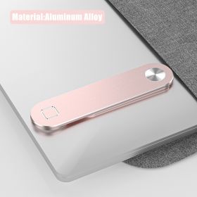 Aluminium Alloy Magnetic Phone Holder; Dual-Screen Laptop Screen Expand Stand Folding Side Mount For Ipad IPhone Xiaomi (Color: Pink)