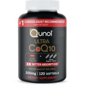 Qunol Ultra CoQ10 100 mg Softgels, 120 Ct (Brand: Qunol)