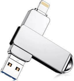 Photo Stick For IPhoe,3-in-1 Drive For IPhoe,High-Speed IPhoe Memory Stick Thumb Drives External Storage USB Stick Compatible For IPhoe (Colour: White)